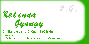 melinda gyongy business card